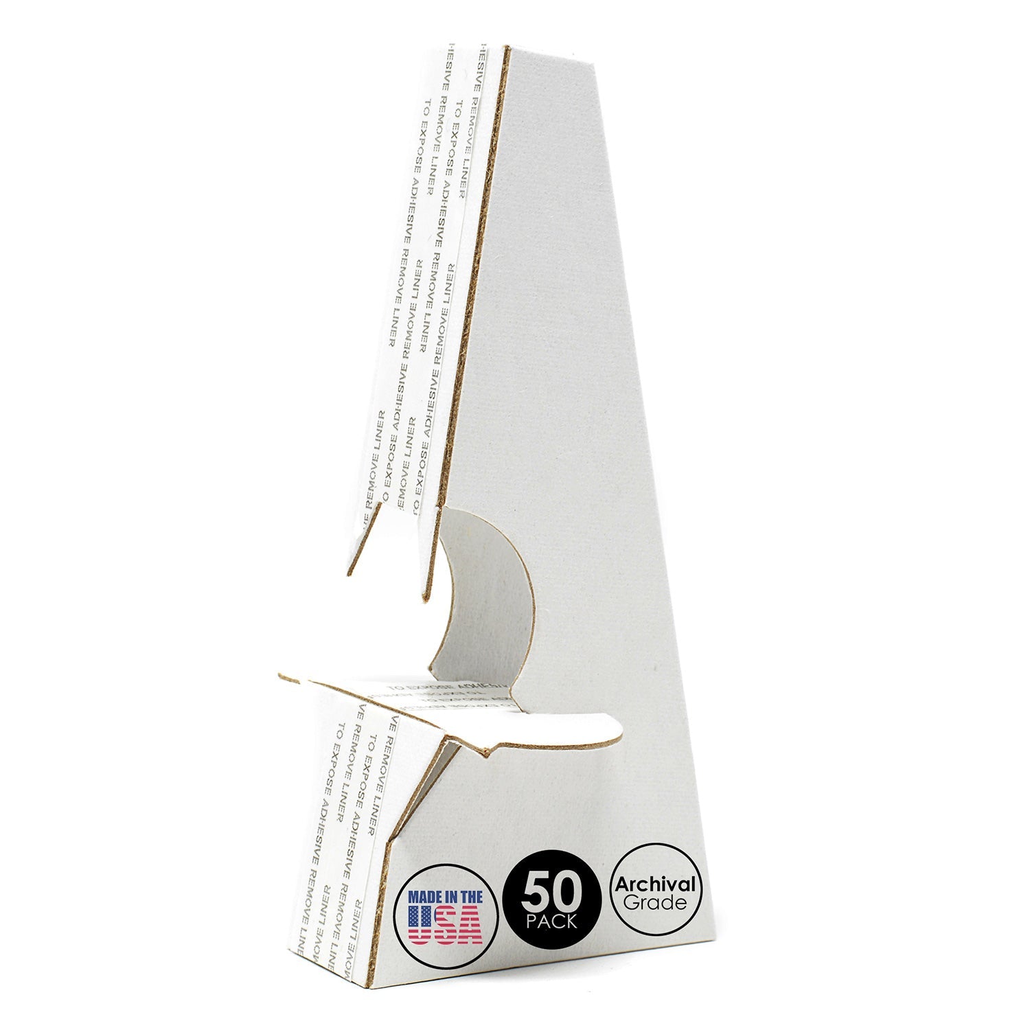 Double Wing White Self-Stick Easel Back, Pack of 50. 5 Inch Easel Back Golden State Art