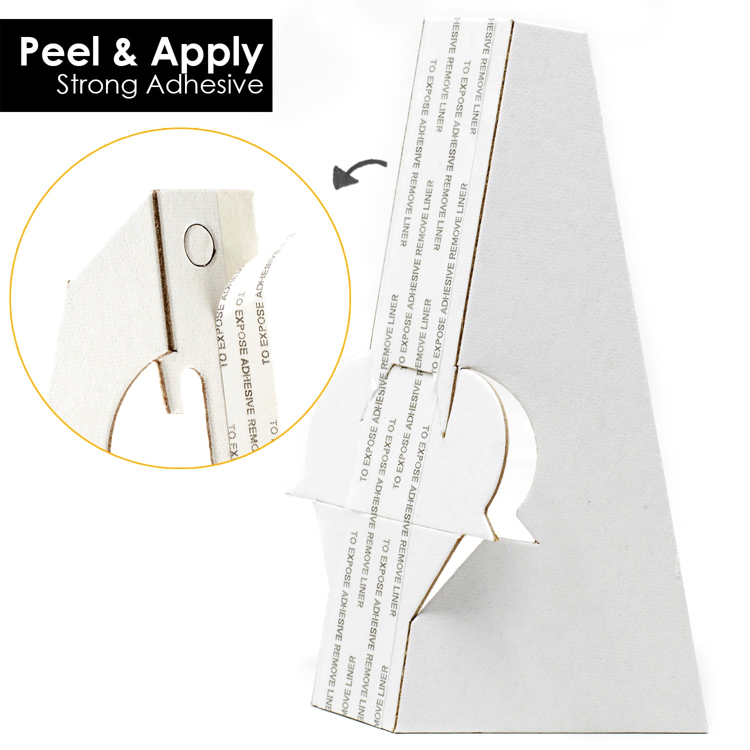 Double Wing White Self-Stick Easel Back, Pack of 50. Easel Back Golden State Art