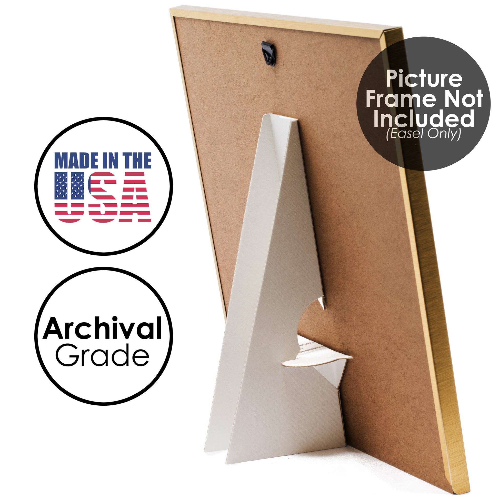 Double Wing White Self-Stick Easel Back, Pack of 50. Easel Back Golden State Art