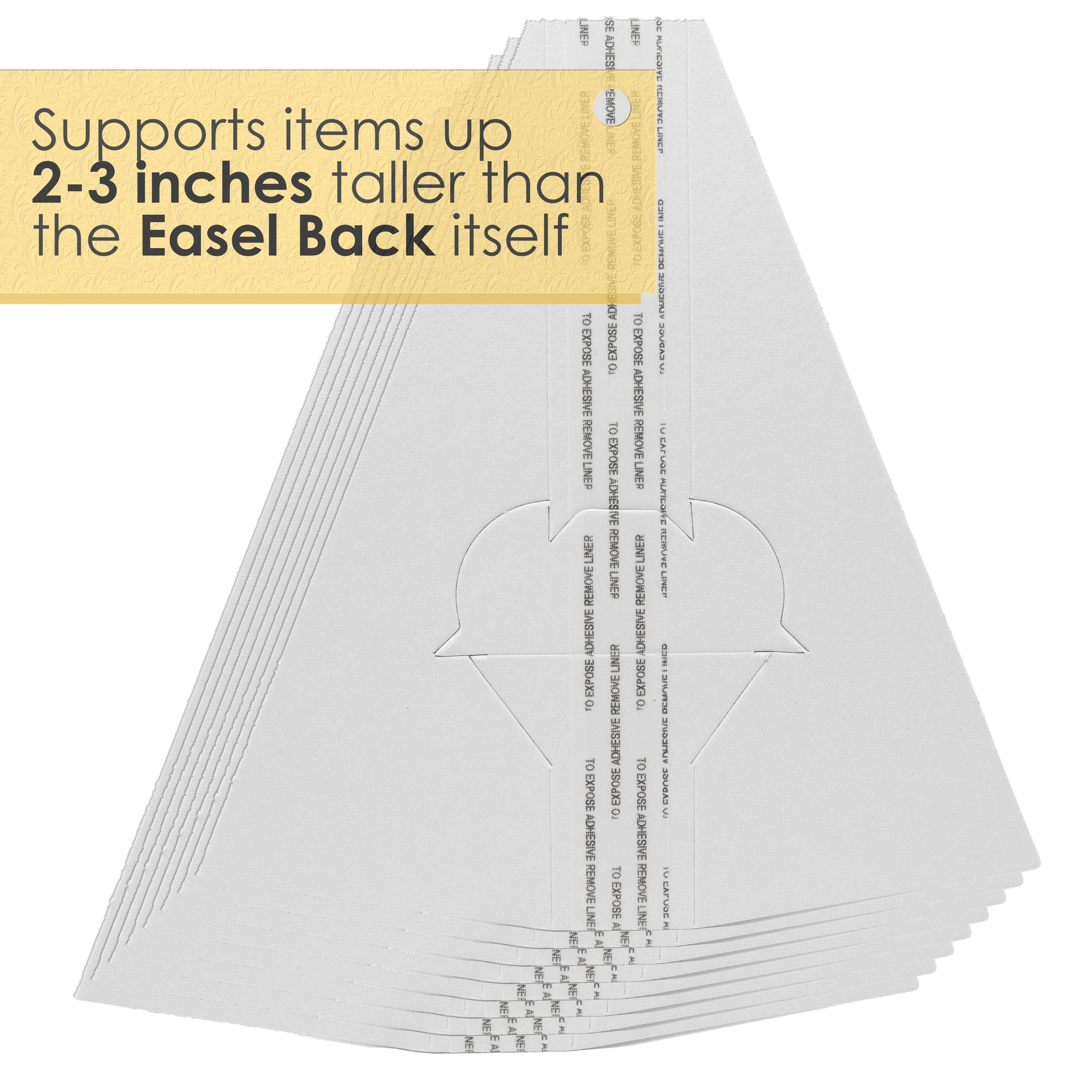Double Wing White Self-Stick Easel Back, Pack of 50. Easel Back Golden State Art
