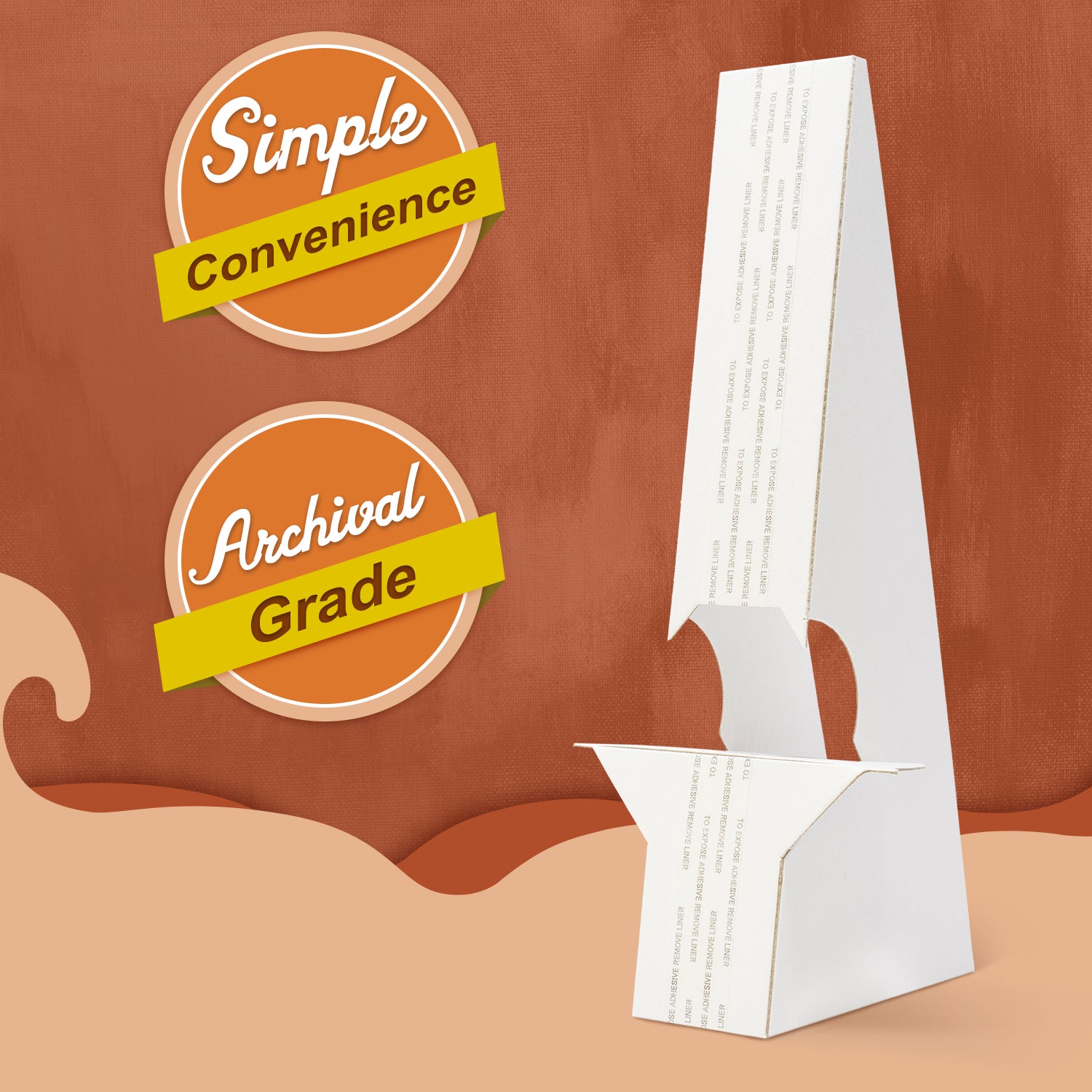 Double Wing White Self-Stick Easel Back, Pack of 50. Easel Back Golden State Art