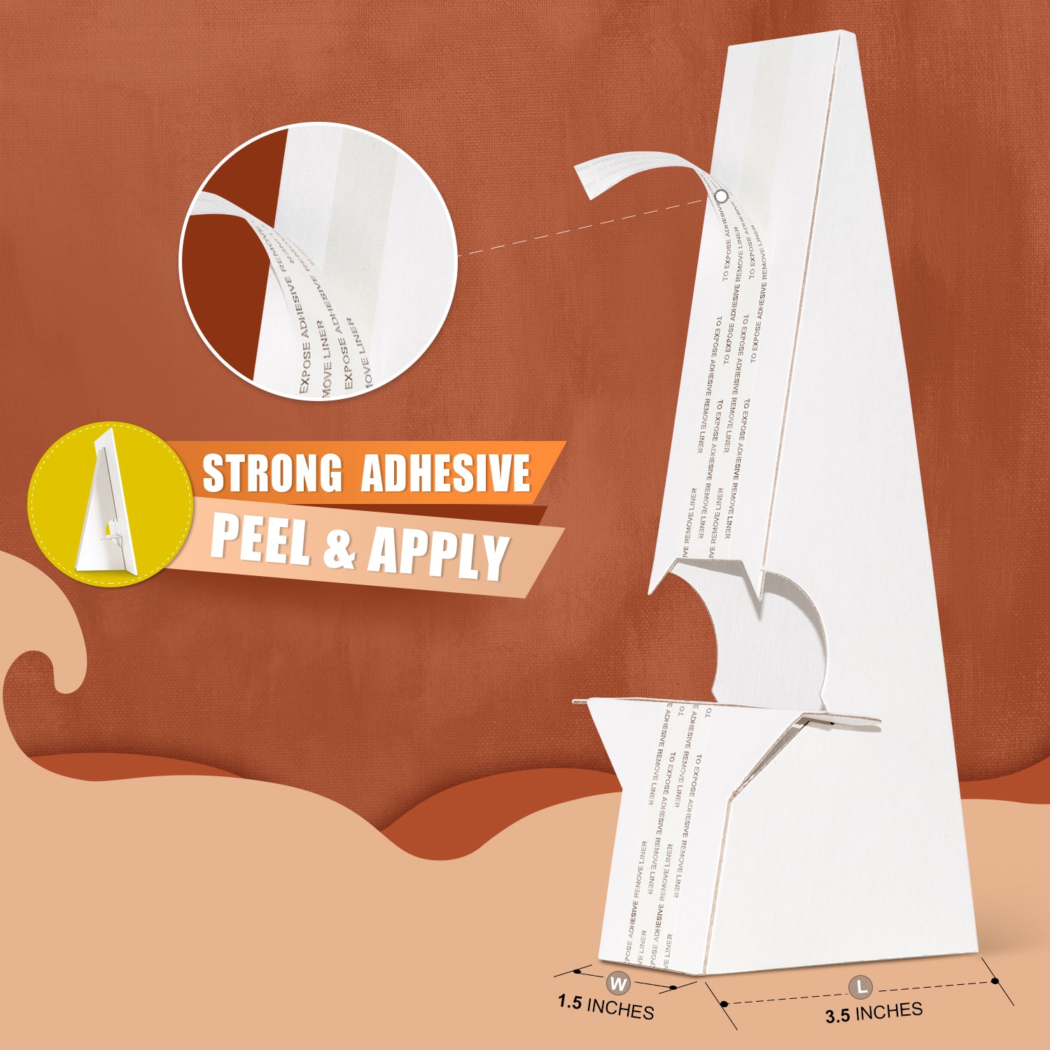Double Wing White Self-Stick Easel Back, Pack of 50. Easel Back Golden State Art