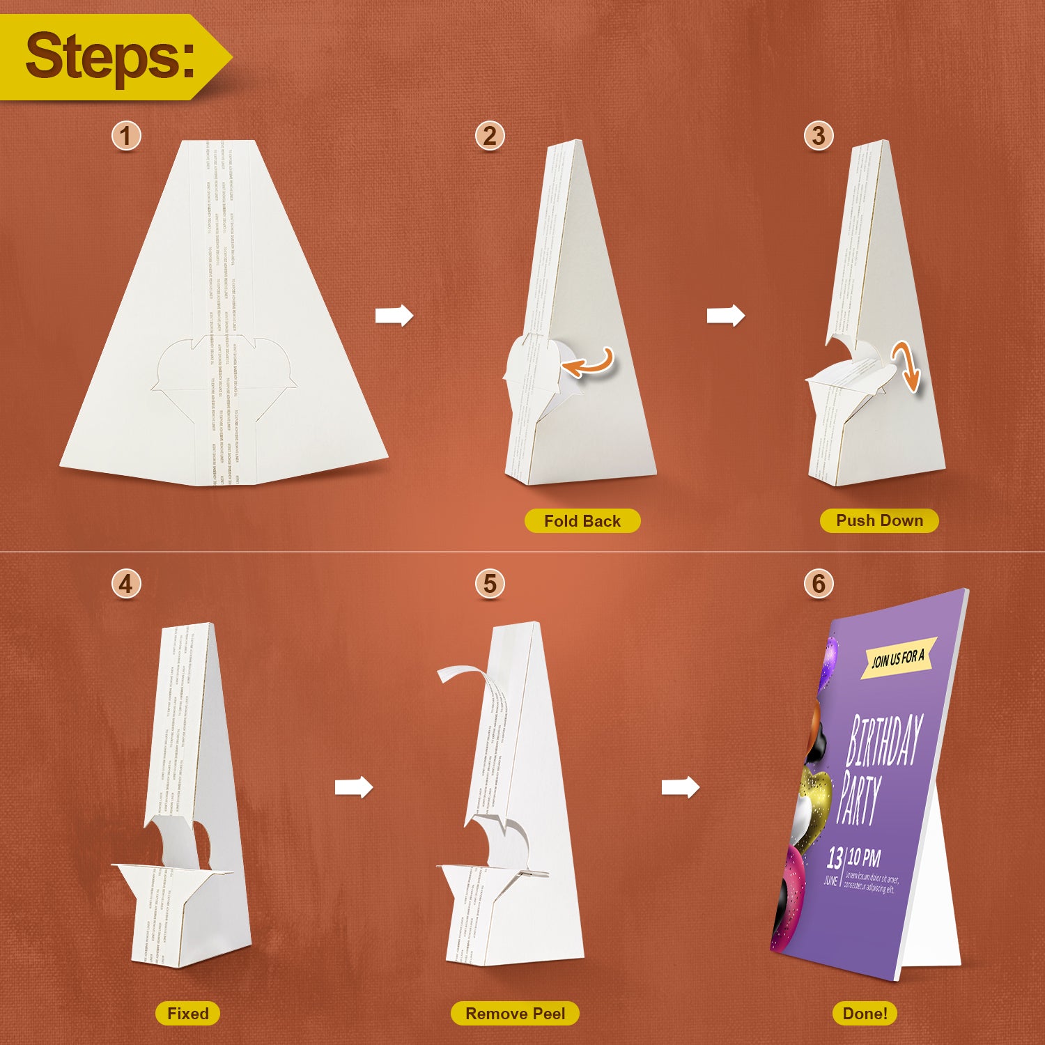 Double Wing White Self-Stick Easel Back, Pack of 50. Easel Back Golden State Art