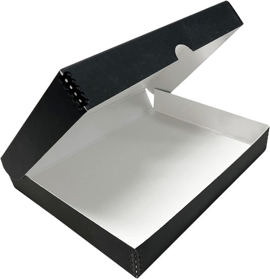 Clamshell Folio Storage Boxes, Faux Leather