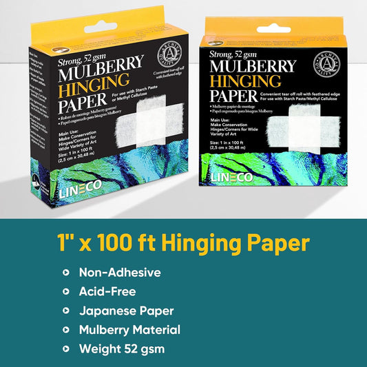 Lineco Mulberry Hinging Paper 1 in. x 100 ft.