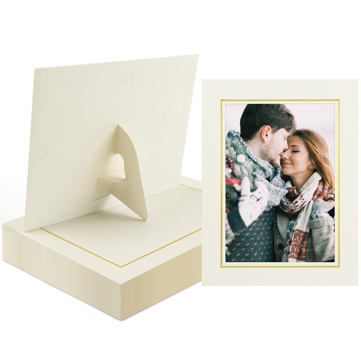9 Inch Cardboard Easels 25 Pack Display Easel Sets - 8x10 White Picture ...