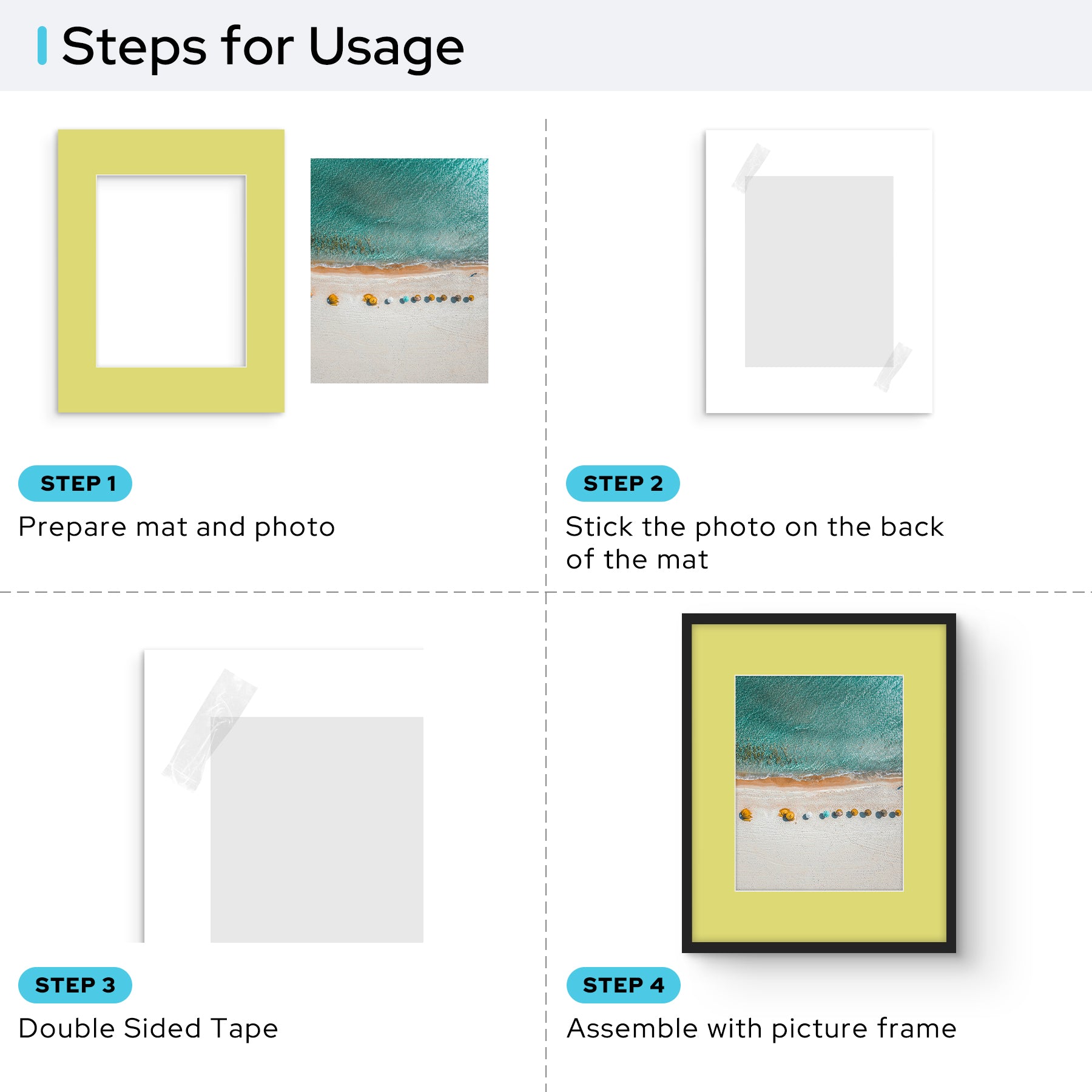 Pack of 25, 16x20 Mix Colors Mat fits 11x14 Picture