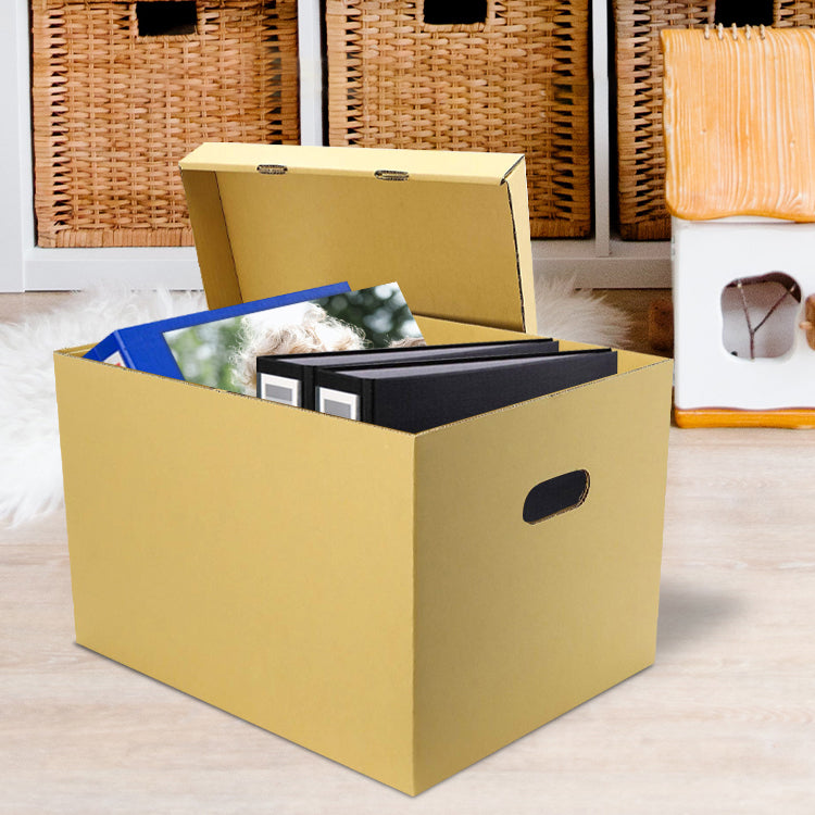 Clamshell Archival Folio Storage Box, Gray, 3