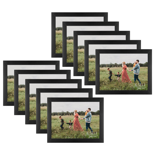 8.5x11 Diploma Wood Frame 0.75 Inch for 8.5x11 Picture - Pack of 10