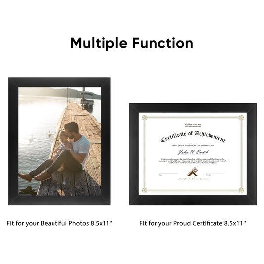 8.5x11 Diploma Wood Frame 0.75 Inch for 8.5x11 Picture - Pack of 10