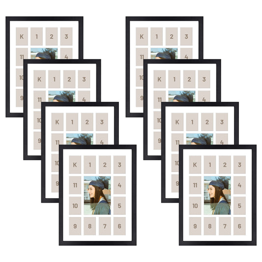 12x16 Wood Collage Frame 0.84 Inch for One 5x7 and Twelve 2.5x3.5 Picture - Pack of 10