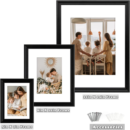 Clearance Gallery Wall Frames with White Mat and Real Glass--Pack Of 21