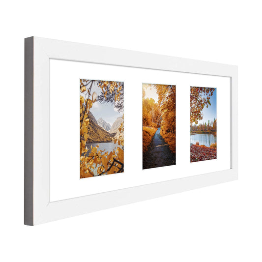 8x20 Collage Wood Frame 0.75 Inch for Three 4x6 Picture - Pack of 10