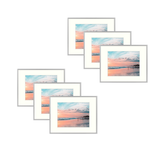 11x14 Aluminum Frame 1.02 Inch for 8x10 Picture - Pack of 6