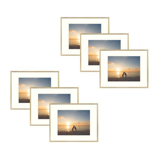 11x14 Aluminum Frame 1.02 Inch for 8x10 Picture - Pack of 6