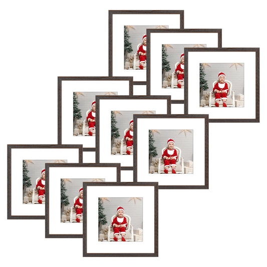 Clearance 12x12 Wood Frame 0.84 Inch for 8x8 Picture - Pack of 9