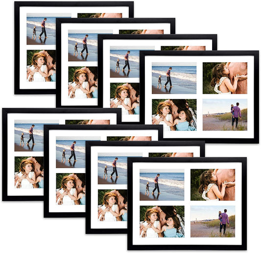 12x16 Wood Collage Frame 0.84 Inch for Four 5x7 Picture - Pack of 8