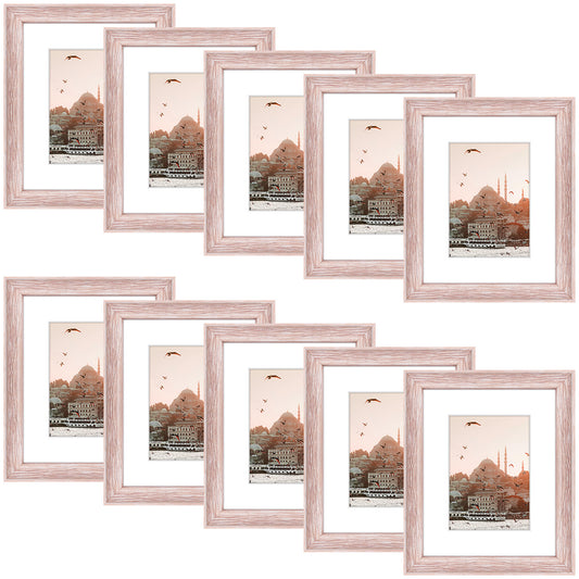 Picture Frame with White Mat and Plexiglass 0.71 Thickness
