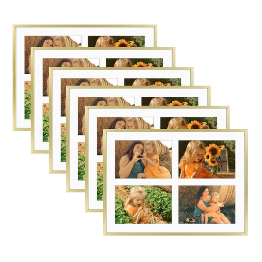 Collage Aluminum Frame 1.02 Inch with White Mat