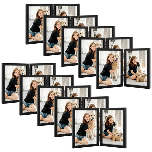 Double Picture Frame with Real Glass-Pack of 10