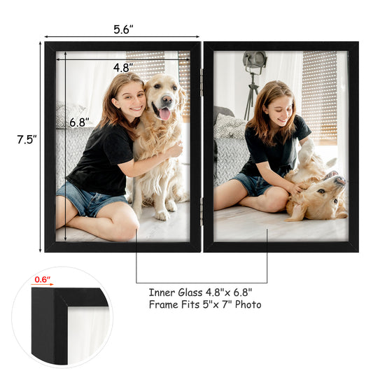 Double Picture Frame with Real Glass-Pack of 10