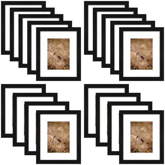 18 Pack/8x10 Matted to 5x7/Black