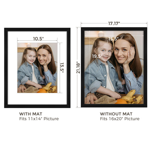 Picture Frame with White Mat and Plexi-Glass