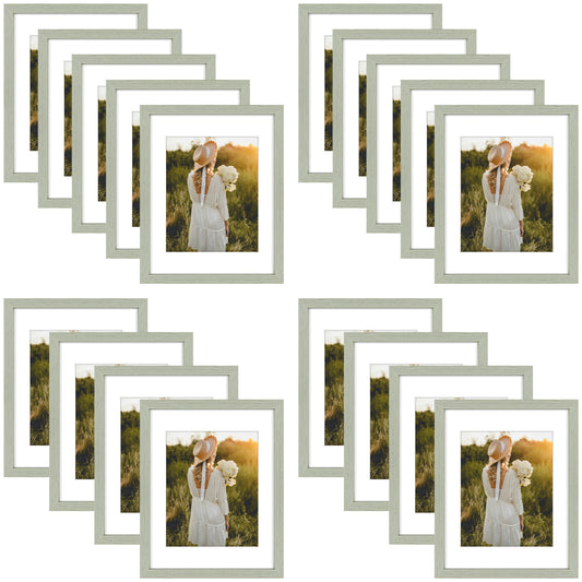 Clearance Picture Frame with White Mat and Plexiglass-Pack of 18