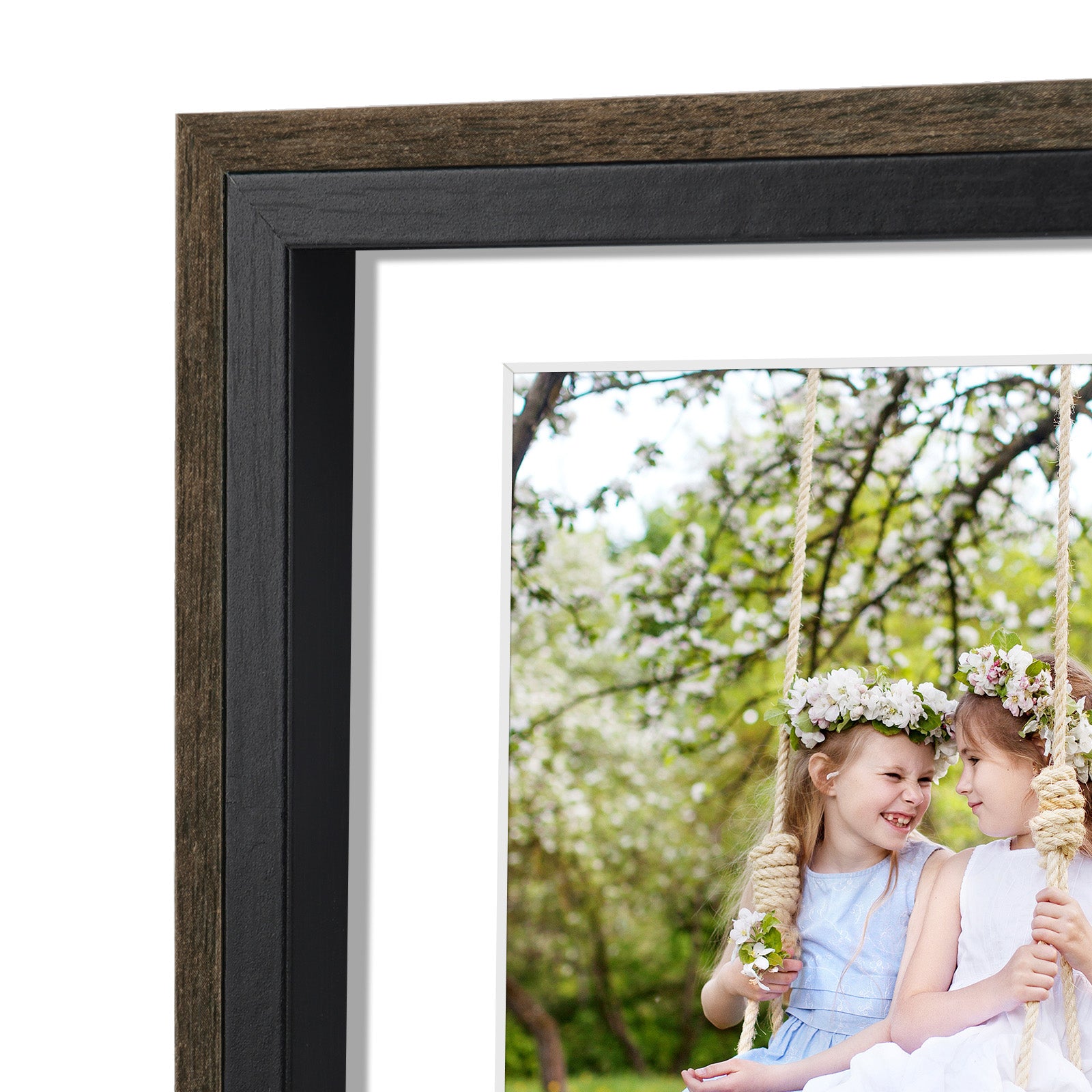 8x10 Collage Frames Displays Two 4x6 Photos with White Mat and Real Glass(8 Pack) Picture Frame Golden State Art