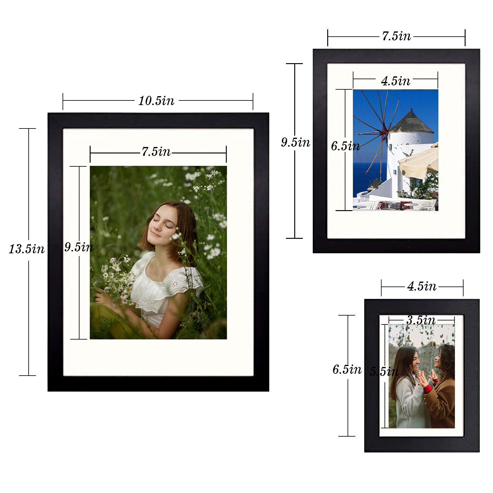 28 Pack Gallery Frames four 11x14, eight 8x10, sixteen 5x7 Picture Frames with Ivory Mat and Real Glass Picture Frame Golden State Art