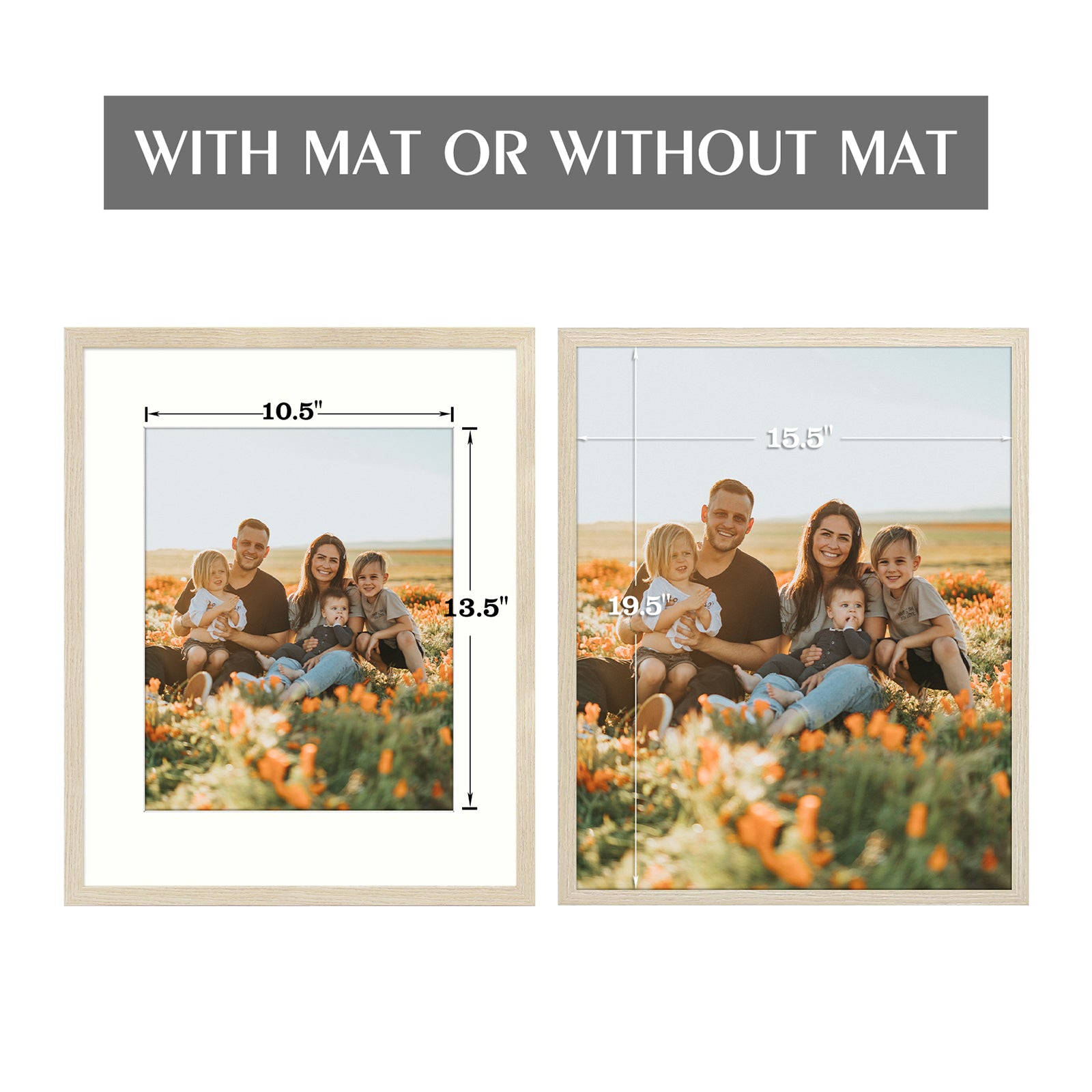 16x20 MDF Shadow Frame for 11x14 Picture and Ivory Mat (6 Pack) Picture Frame Golden State Art