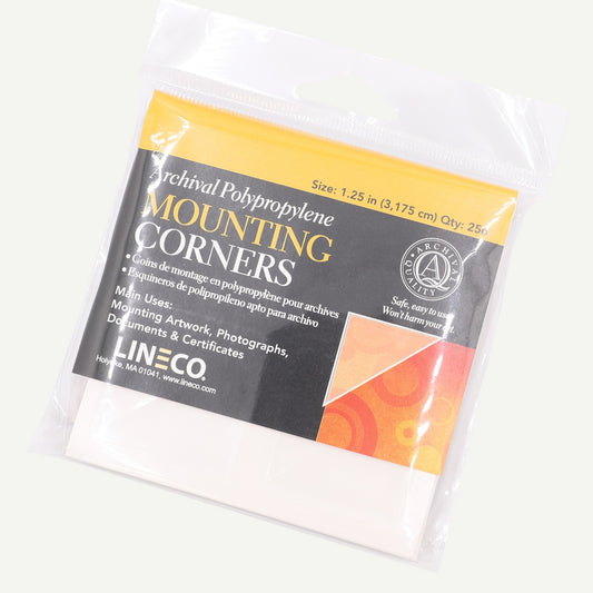 Lineco Archival Mounting Corners 1.25 in. Polypropylene Corners. Pack of 256. Photo Mounting Supplies Lineco