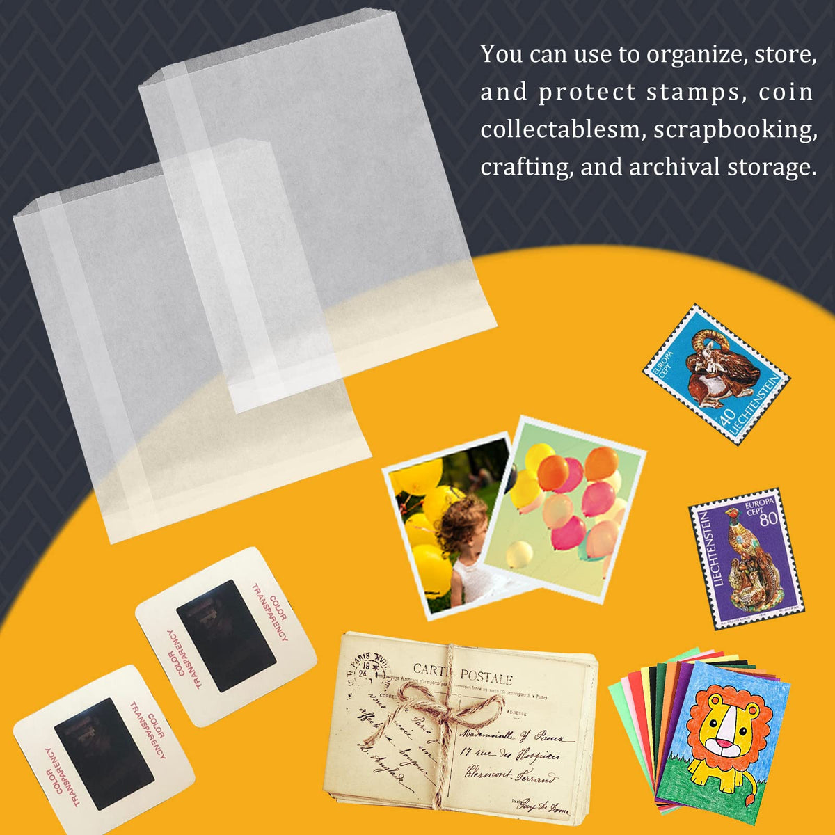 Box of 1000 #1 Glassine Stamp Envelopes 1 3/4 x 2 7/8 Westvaco Cenveo JBM Box of 1000 #1 Glassine Stamp Envelopes 1 3/4 x 2 7/8 Westvaco Cenveo JBM