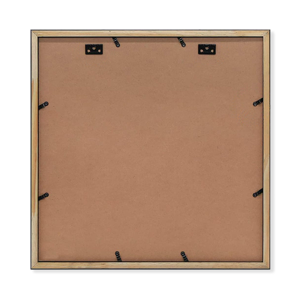 16x16 Black Wood 3/4 Frame for 9, 4x4 Pictures and White Mat Picture Frame Golden State Art