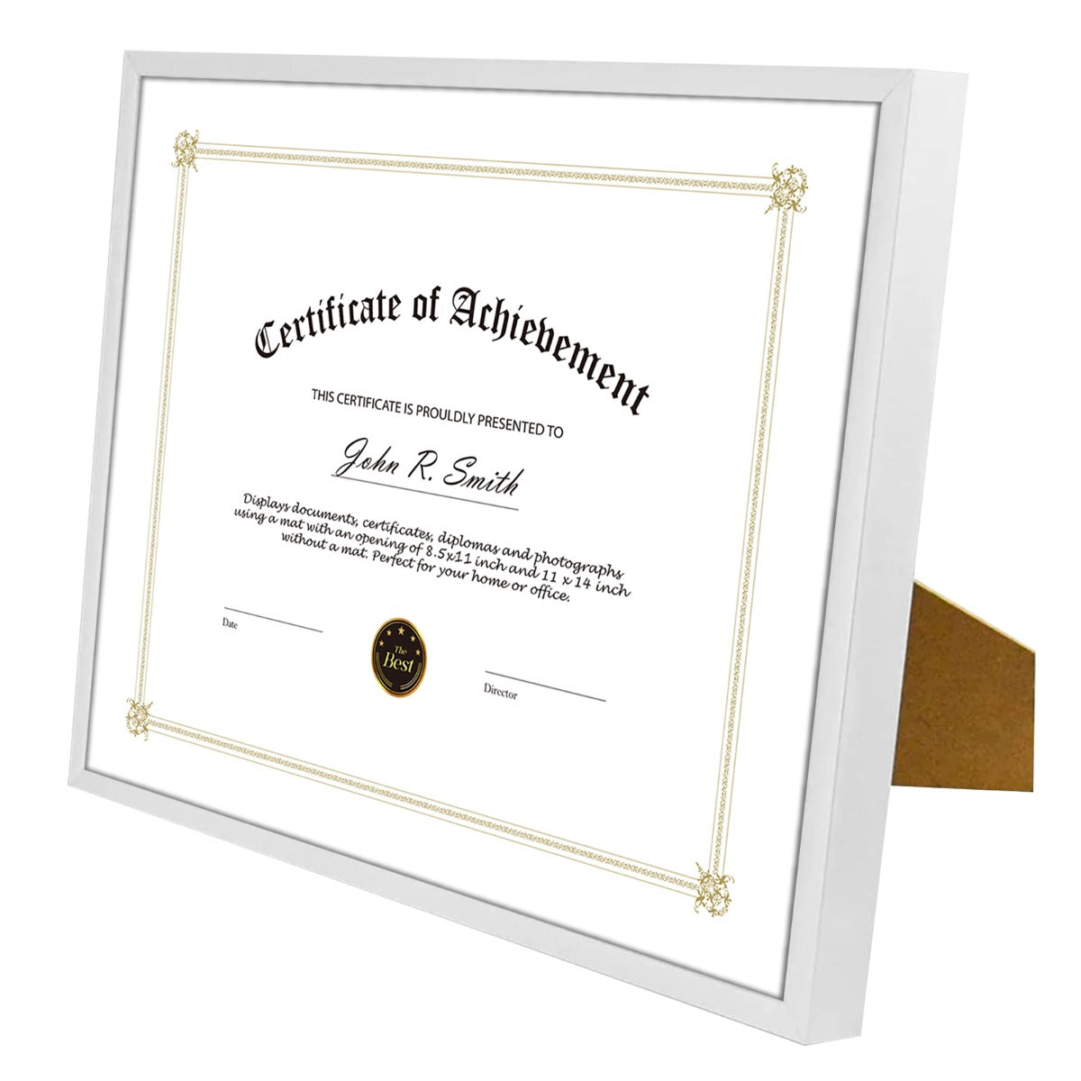 Diploma Aluminum Frames For Certificate/Document Real Glass, Frame Thickness 0.83 Inch