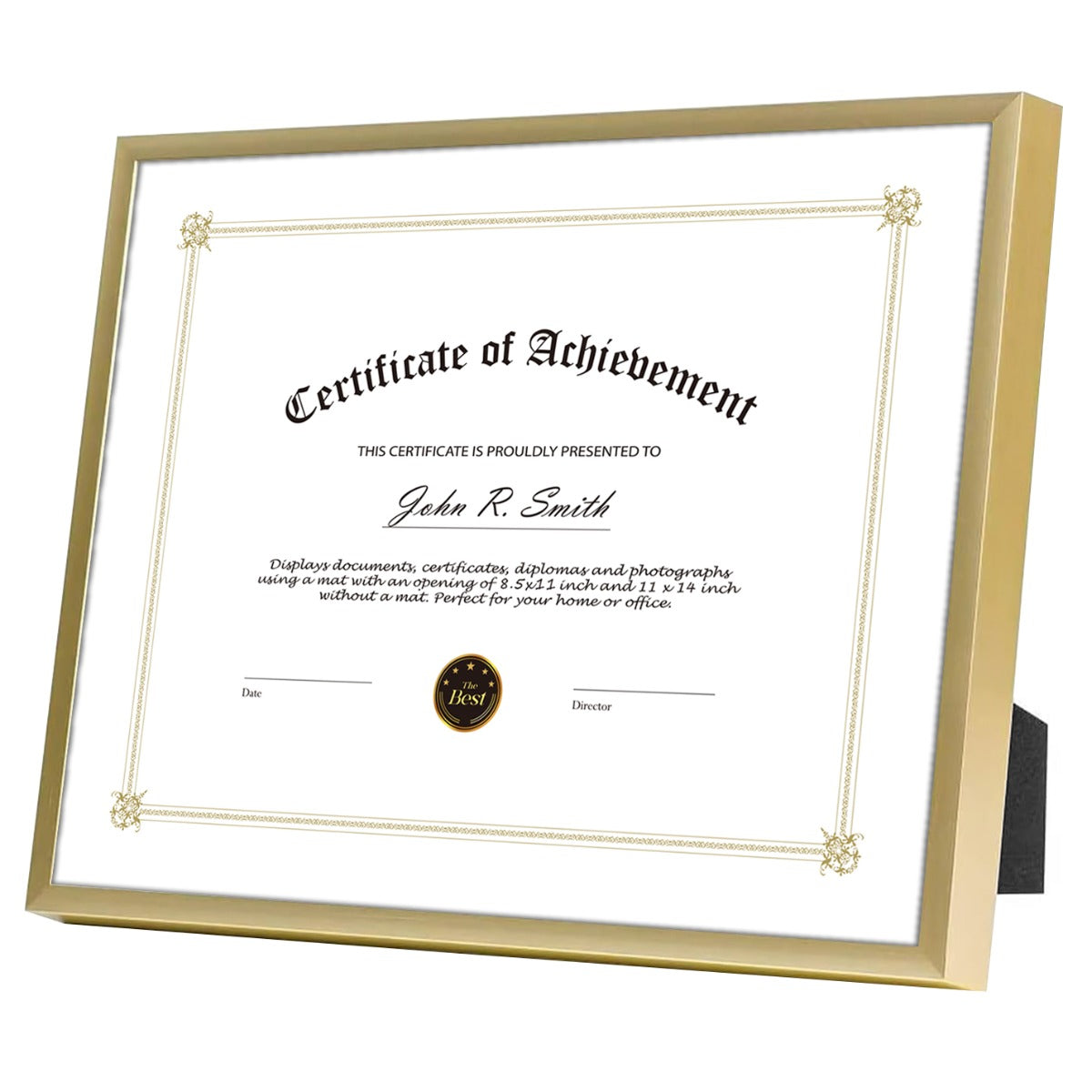 Diploma Aluminum Frames For Certificate/Document Real Glass, Frame Thickness 0.83 Inch