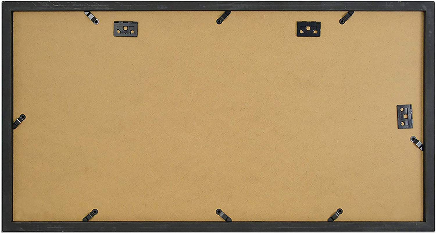 11x22 Black Polystyrene 3/8 Diploma Frame for 8.5x11, 4x6, 2x3.5, 8x2.5 Pictures and Tricom Black/Old Gold Mat Picture Frame Golden State Art