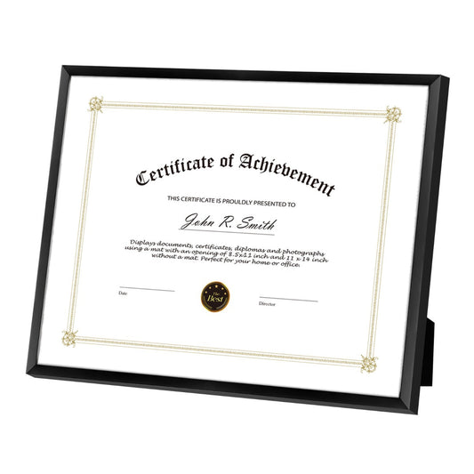 Diploma Aluminum Frames For Certificate/Document Real Glass, Frame Thickness 0.83 Inch