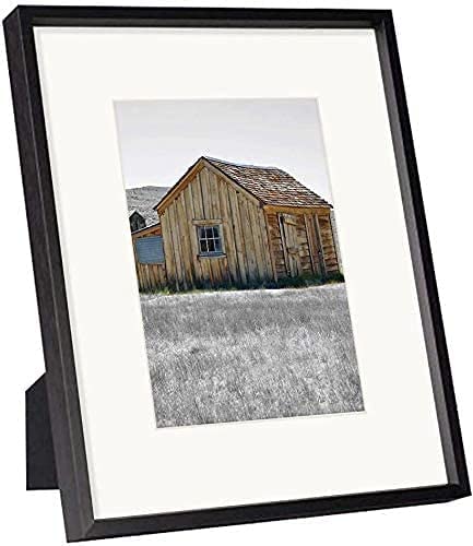 8x10 Aluminum Frames For 5x7 Picture with Ivory Mat and Real Glass(8 Pack) Picture Frame Golden State Art