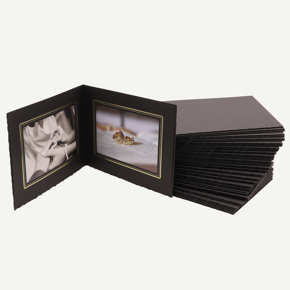 Cardboard Picture Frames 4x6 w/Foil Border (25 Pack)